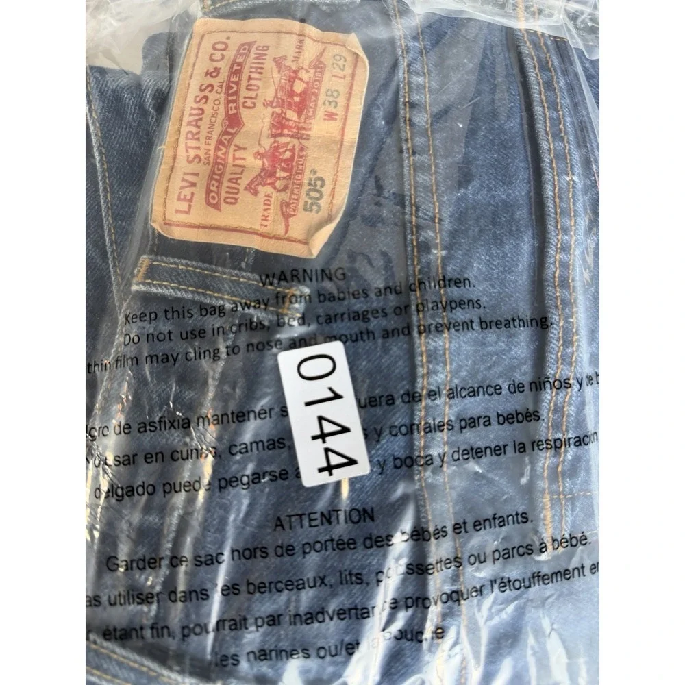 Levi's 505 Men's Size 38x29 Blue Jeans 505 Faded Straight Grunge Denim Tag 38x29